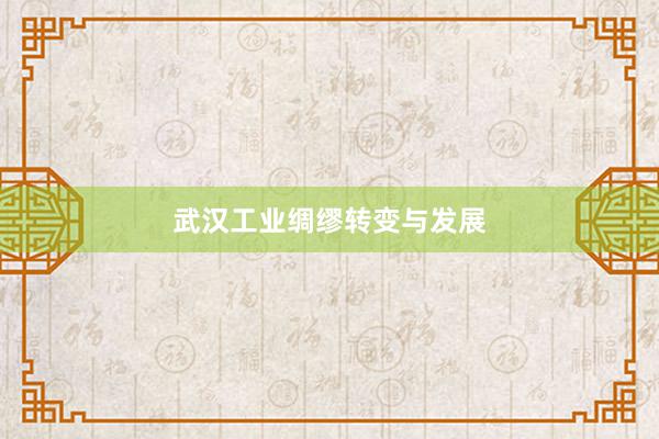 武汉工业绸缪转变与发展